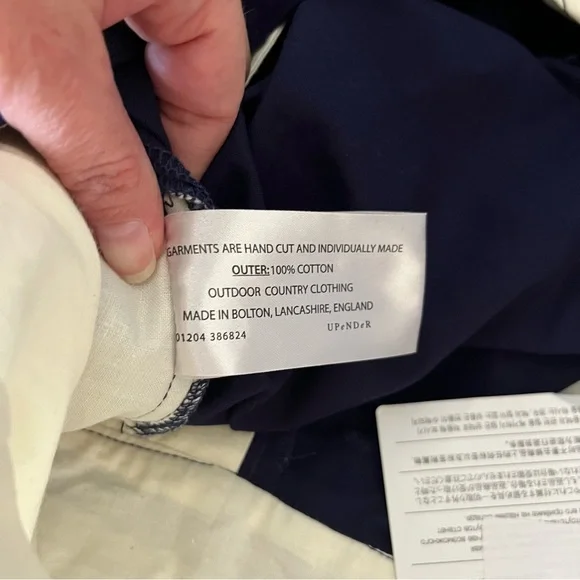 TWC The Workers Club Canvas Cargo Pants Trousers Navy Blue Size W 39” NEW Crop - Picture 7 of 8